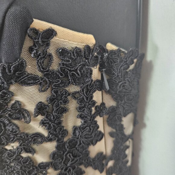 SHERRI HILL  Gown Maxi Dress Sz 2 Black Designer Wedding Guest Prom Black Tie - Picture 7 of 16